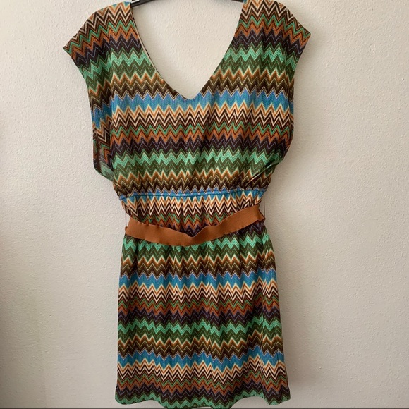 ๐๐ Colorful Dress with Belt - Picture 2 of 6